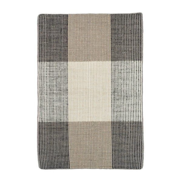 Šedo-béžový ručně tkaný vlněný koberec Linie Design Bologna, 50 x 80 cm