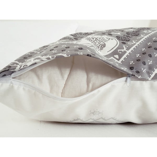 Bílo-šedé krepové povlečení na jednolůžko 140x200 cm Top Class – B.E.S.-image-1