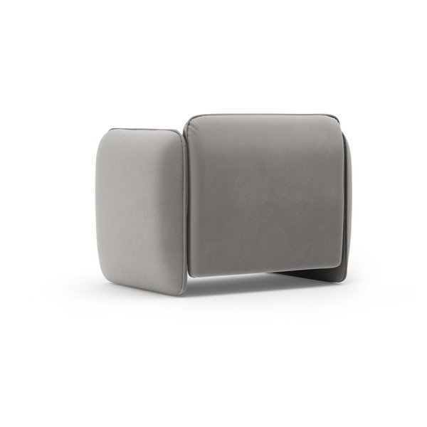 Tmavě šedé sametové křeslo Georgia – Micadoni -image-3