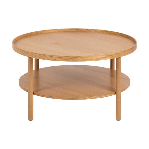 Kulatý konferenční stolek v dekoru dubu v přírodní barvě ø 80 cm Banbury – Actona-image-4