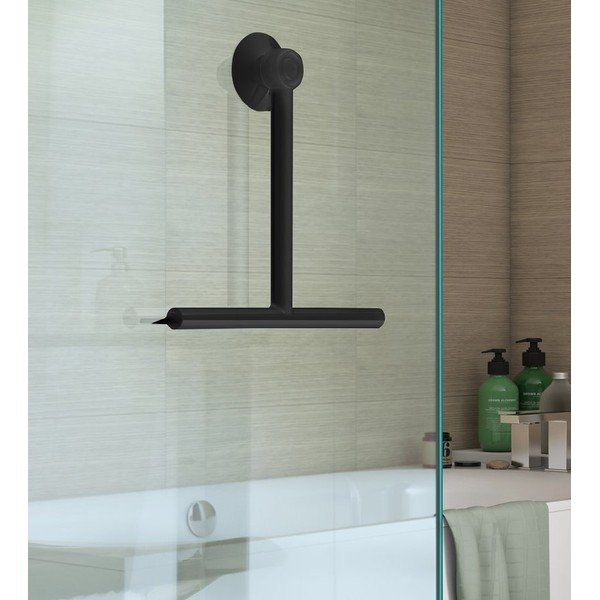 Černá stěrka s držákem 22 cm Gedy Gummy – Sapho-image-1