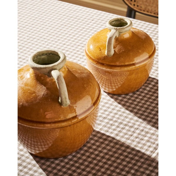 Hnědá keramická váza Tamariu – Kave Home-image-2