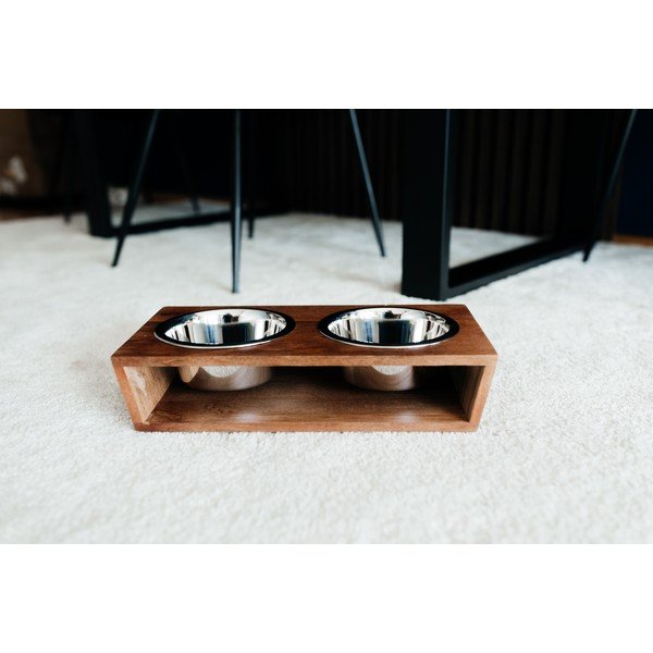 Dřevěný set misek s podstavcem pro psa Dog Fantasy – Plaček Pet Products-image-1