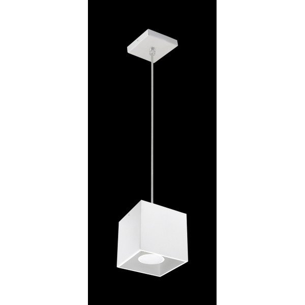 Bílé závěsné svítidlo Sollux Geo-image-3