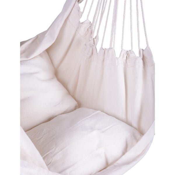 Krémové polstrované závěsné zahradní křeslo Tobago – Garden Pleasure-image-3