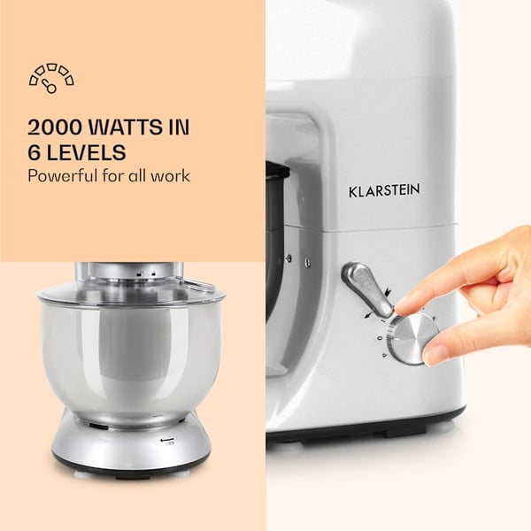 Šedý multifunkční kuchyňský robot Klarstein Lucia Argentea-image-3