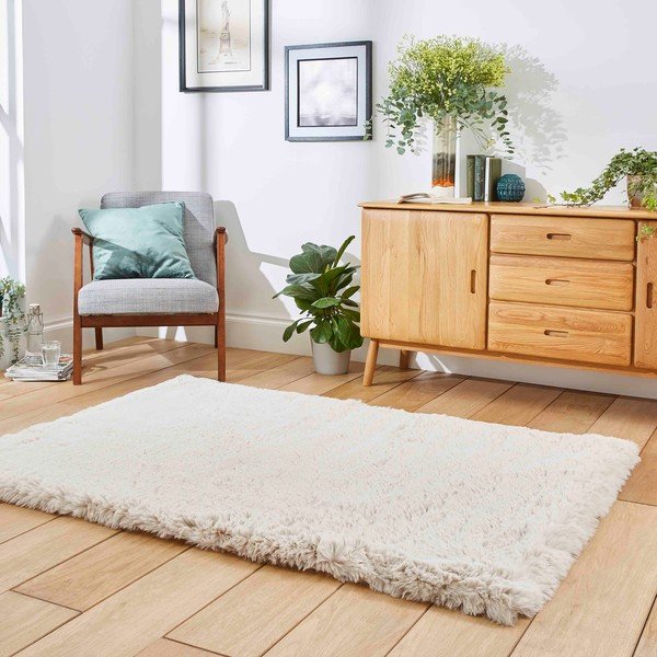 Krémový koberec 80x150 cm Super Teddy – Think Rugs-image-2