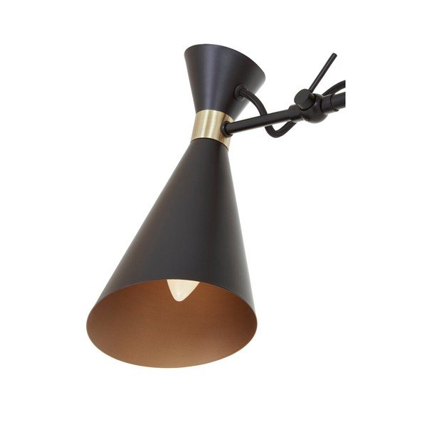 Černé/ve zlaté barvě kovové závěsné svítidlo s kovovým stínidlem Linox – Premier Housewares-image-4