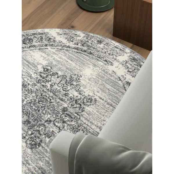 Šedo-krémový kulatý koberec ø 160 cm Gloria Lydia – Hanse Home-image-1