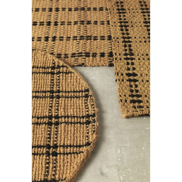 Černý/přírodní kulatý koberec ø 120 cm – Geese-image-1