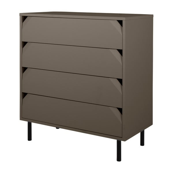 Tmavě šedá vysoká komoda 90x96 cm Corner - Tenzo-image-1