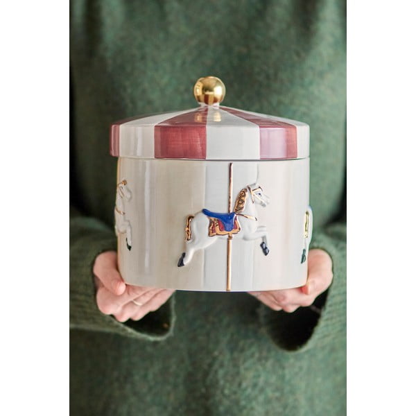 Dóza na cukroví z kameniny Merry-go-round – Bloomingville-image-1