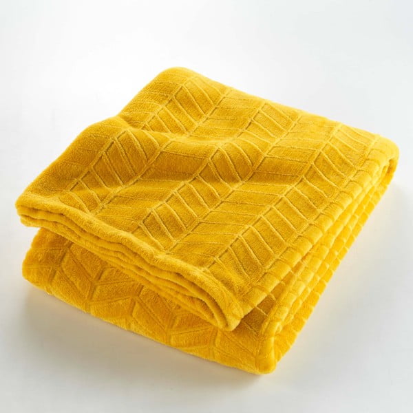 Žlutý přehoz z mikroflanelu 180x220 cm Arya – douceur d'intérieur-image-1