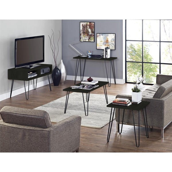 Tmavě šedý TV stolek v dekoru dubu 107x63 cm Owen – Støraa-image-1