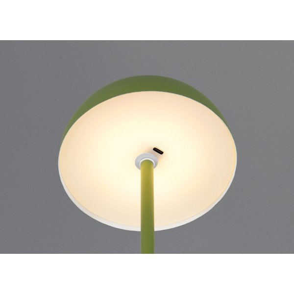 Zelená LED stolní lampa s kovovým stínidlem (výška 21 cm) Munoz – Reality-image-1