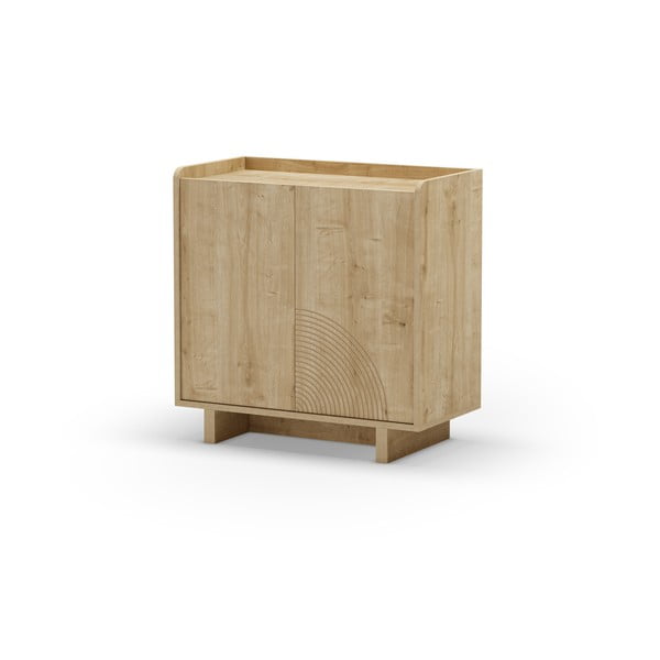 Skříňka v dekoru dubu v přírodní barvě 80x80x40 cm Daira – Marckeric-image-3