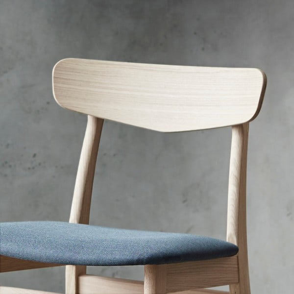 Jídelní židle z dubového dřeva v modro-přírodní barvě Mosbøl – Hammel Furniture-image-3