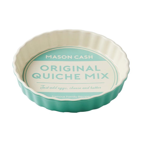 Zelená servírovací miska na quiche Mason Cash Baker's Authority, ⌀ 24 cm