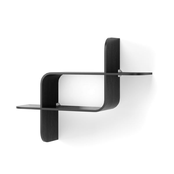 Černá patrová police z kaučukového dřeva 62 cm Montage – Umbra-image-2