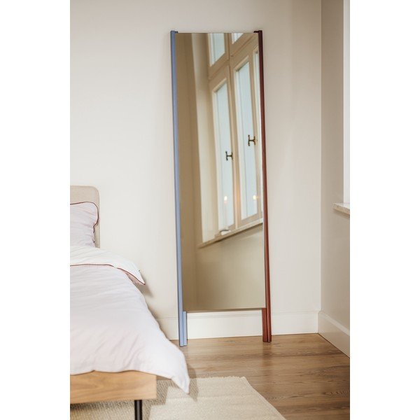 Stojací zrcadlo s dřevěným rámem 49x166 cm Lun – noo.ma-image-1