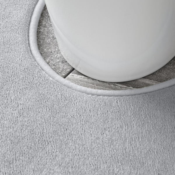 Světle šedé WC koupelnové předložky z paměťové pěny v sadě 2 ks 50x80 cm Anti-Bacterial – Catherine Lansfield-image-3