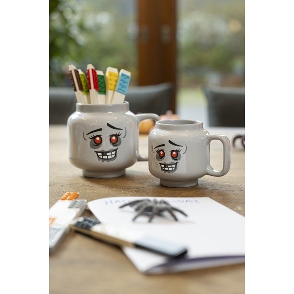 Šedý keramický dětský hrnek na latte 255 ml Zombie – LEGO®-image-2