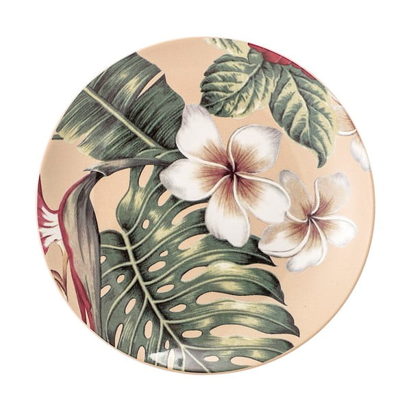 Keramický mělký talíř Bloomingville Aruba Jungle, ⌀ 20 cm