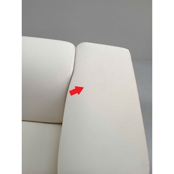 Krémová sametová pohovka 225 cm Cube - II. jakost – Bonami Selection-image-4