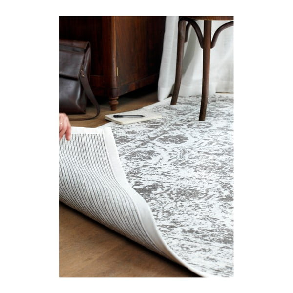 Bílý vzorovaný oboustranný koberec Narma Palmse, 160  x  230 cm-image-2