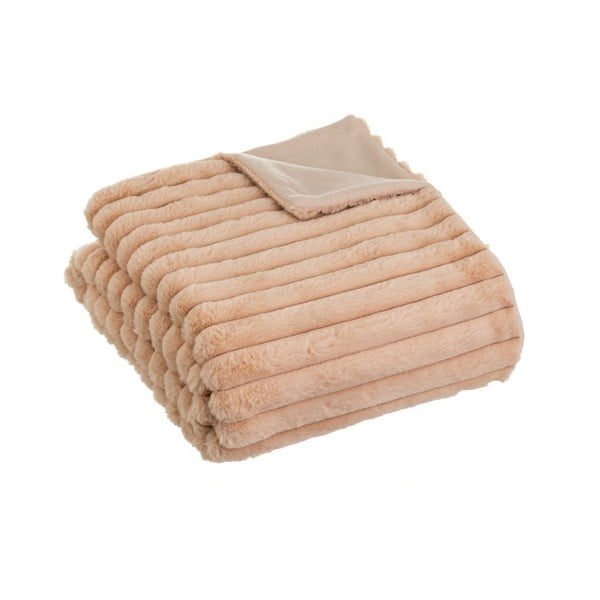 Světle hnědá deka z mikroplyše 130x160 cm Fur Velvet – Casa Selección