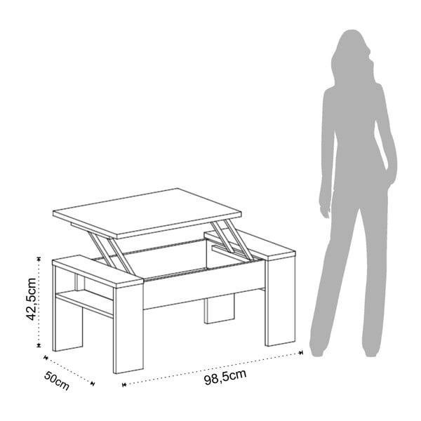 Šedo-bílý konferenční stůl s úložným prostorem Tomasucci James-image-2