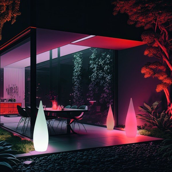 LED solární venkovní svítidlo ø 25 cm Palmas – Reality-image-2