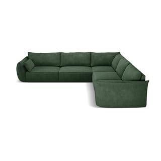 Tmavě zelená rohová pohovka (variabilní) Vanda – Mazzini Sofas