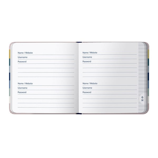 Zápisník na hesla 96 str. Stripe – Busy B-image-3