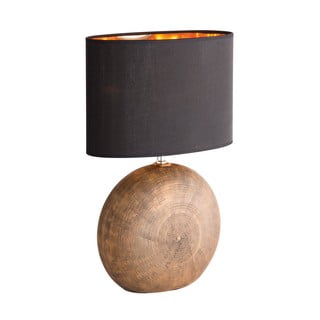 Černo-hnědá stolní lampa Fischer & Honsel Foro, ø 34 cm