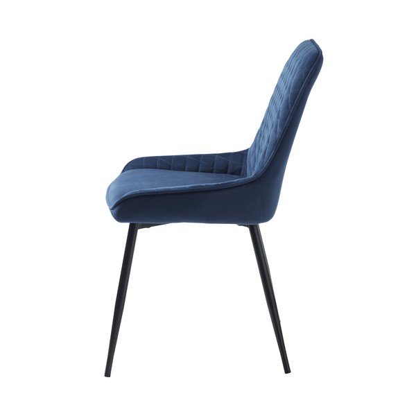 Modrá sametová jídelní židle Milton – Unique Furniture-image-2