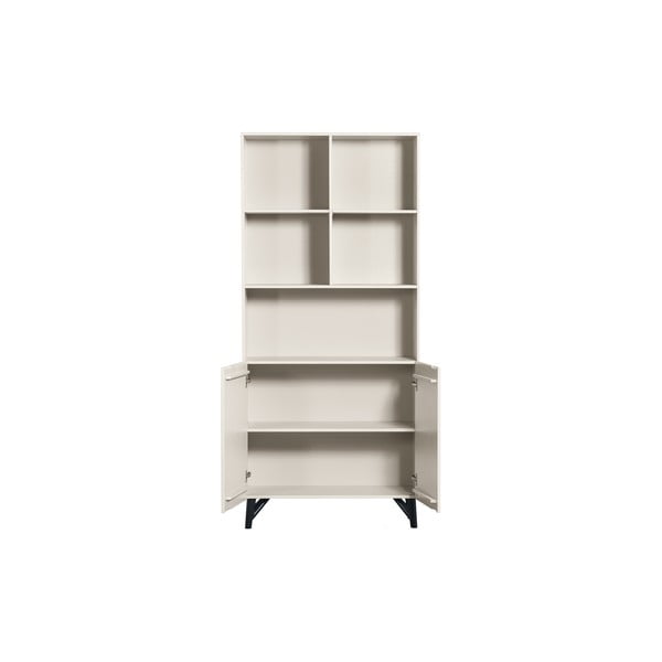 Krémová knihovna z borovicového dřeva 90x200 cm Miller – WOOOD-image-2