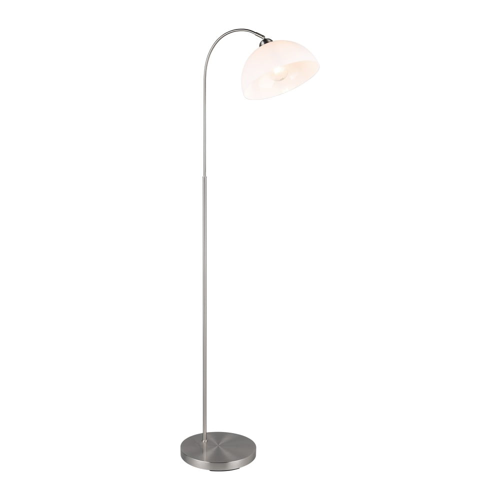 Stojací lampa ve stříbrné barvě s kovovým stínidlem (výška 170 cm) Sierra – Trio
