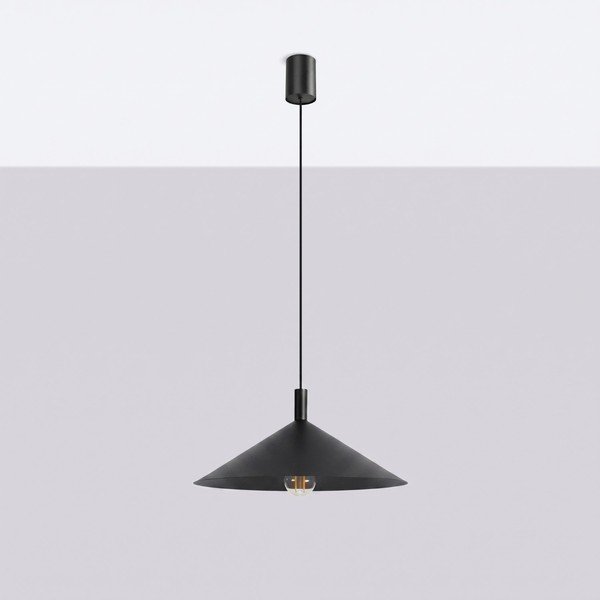 Černé ocelové závěsné svítidlo ø 40 cm Zylo – Sollux-image-4