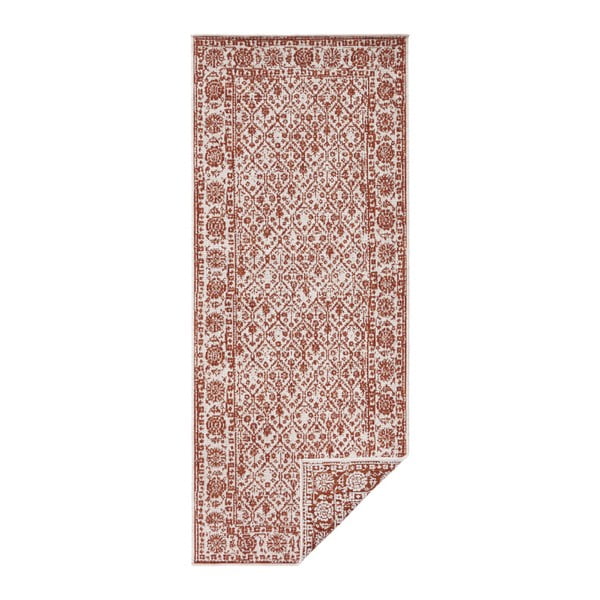 Červený vzorovaný oboustranný koberec vhodný i na ven bougari Curacao, 80 x 150 cm-image-1