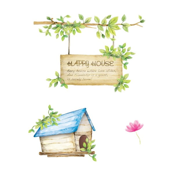 Sada nástěnných samolepek Ambiance Happy House, 42x30 cm-image-2