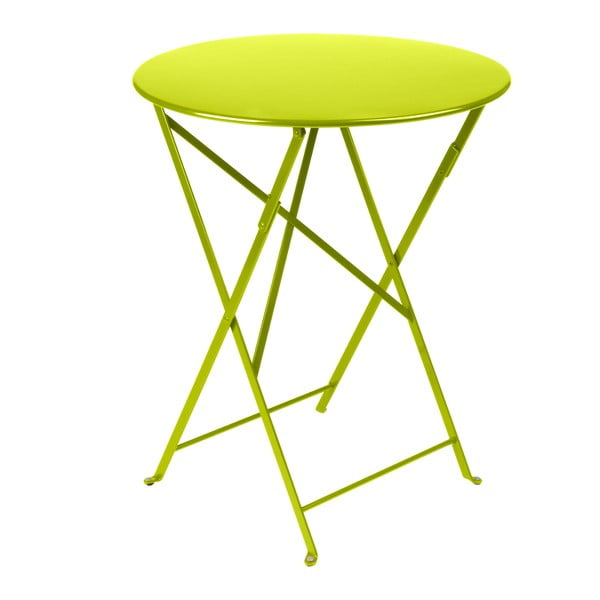 Limetkově zelený skládací kovový stůl Fermob Bistro