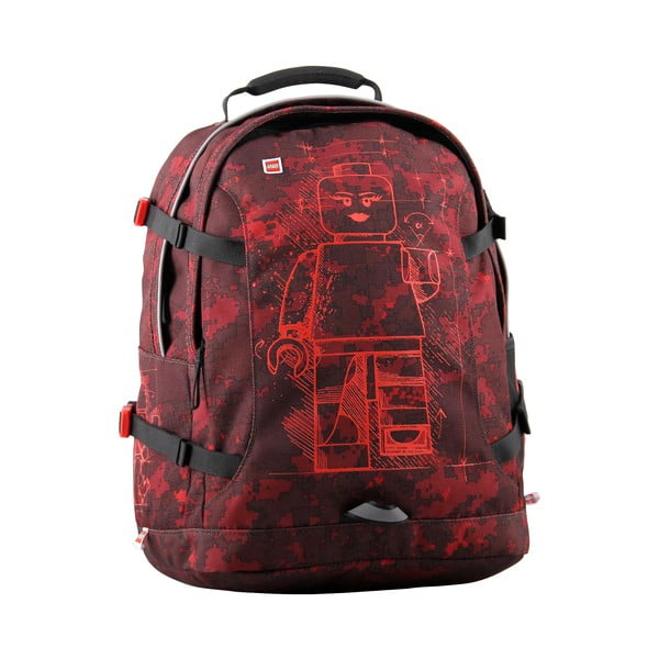 Červený dětský batoh LEGO® Tech Teen