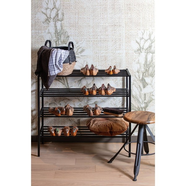 Černý kovový botník WOOOD Ferro-image-1