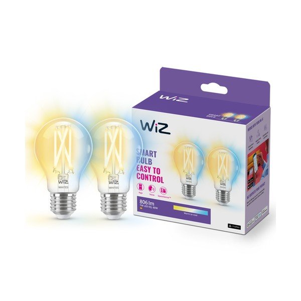 Filamentové smart žárovky v sadě 2 ks E27, 7 W – WiZ
