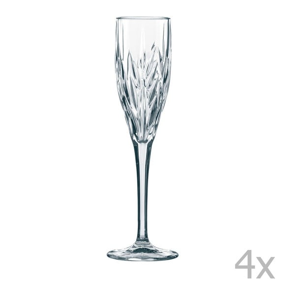 Sada 4 sklenic na sekt z křišťálového skla Nachtmann Imperial Sparkling, 140 ml