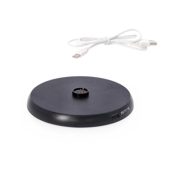 Hnědá kovová LED stmívatelná/s bezdrátovou nabíječkou stolní lampa s plastovým stínidlem (výška 33 cm) Esprit – Bizzotto-image-4