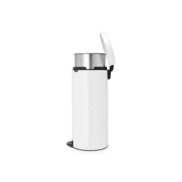 Bílý nášlapný ocelový odpadkový koš 30 l NewIcon – Brabantia-image-1