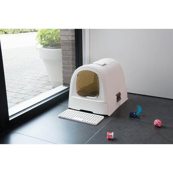 Bílá toaleta pro kočky Curver Vintage-image-1