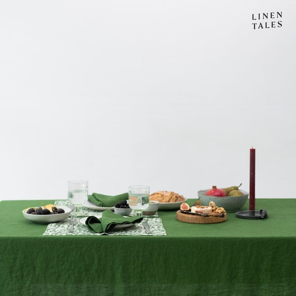 Lněný ubrus 140x250 cm True Green – Linen Tales-image-2